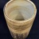 Cylindrical vase with geometric decoration by Dominique Pouchain