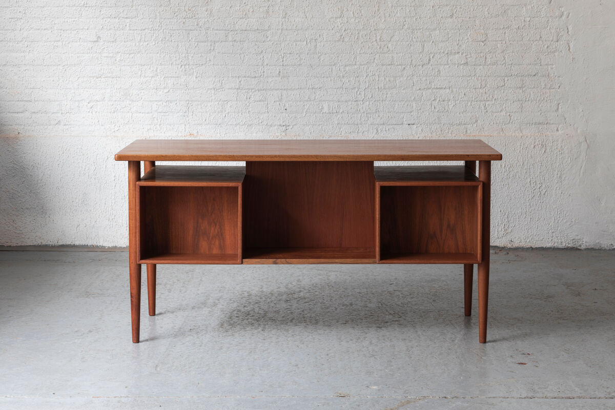 Freestanding writing desk in teak, Danish design, 1950s