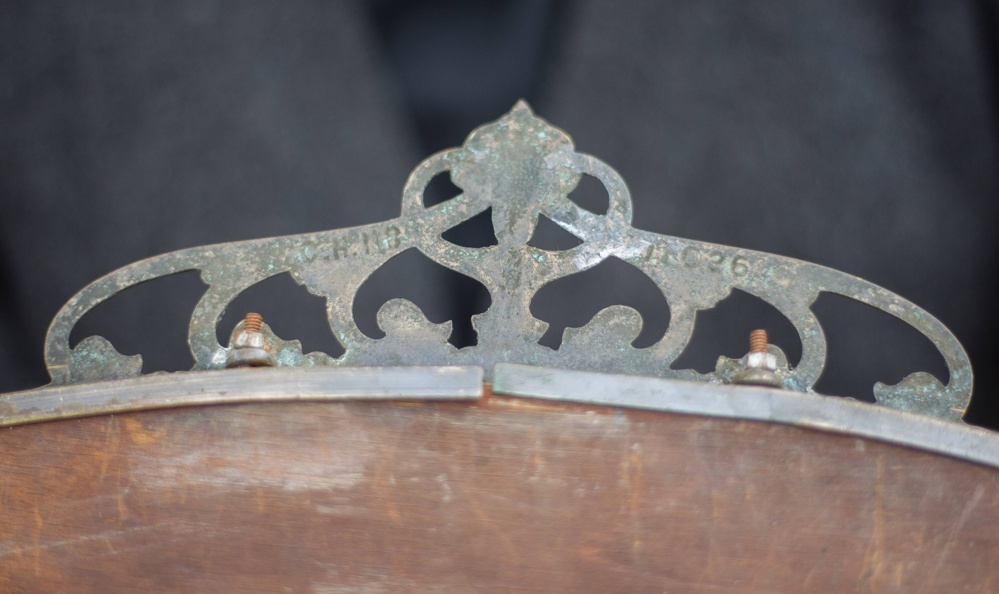 Art nouveau bronze mirror, art deco mirror, oval mirror, beveled mirror, wall decoration, mirror