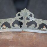 Art nouveau bronze mirror, art deco mirror, oval mirror, beveled mirror, wall decoration, mirror