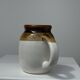Small two-tone white and brown pitcher Made in China