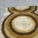 Tapis pop psyché en laine signé Højer Eksport Wilton, Denemark 1970