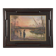 Ancient painting of an exotic landscape with pyramids and figures from the 1800s.