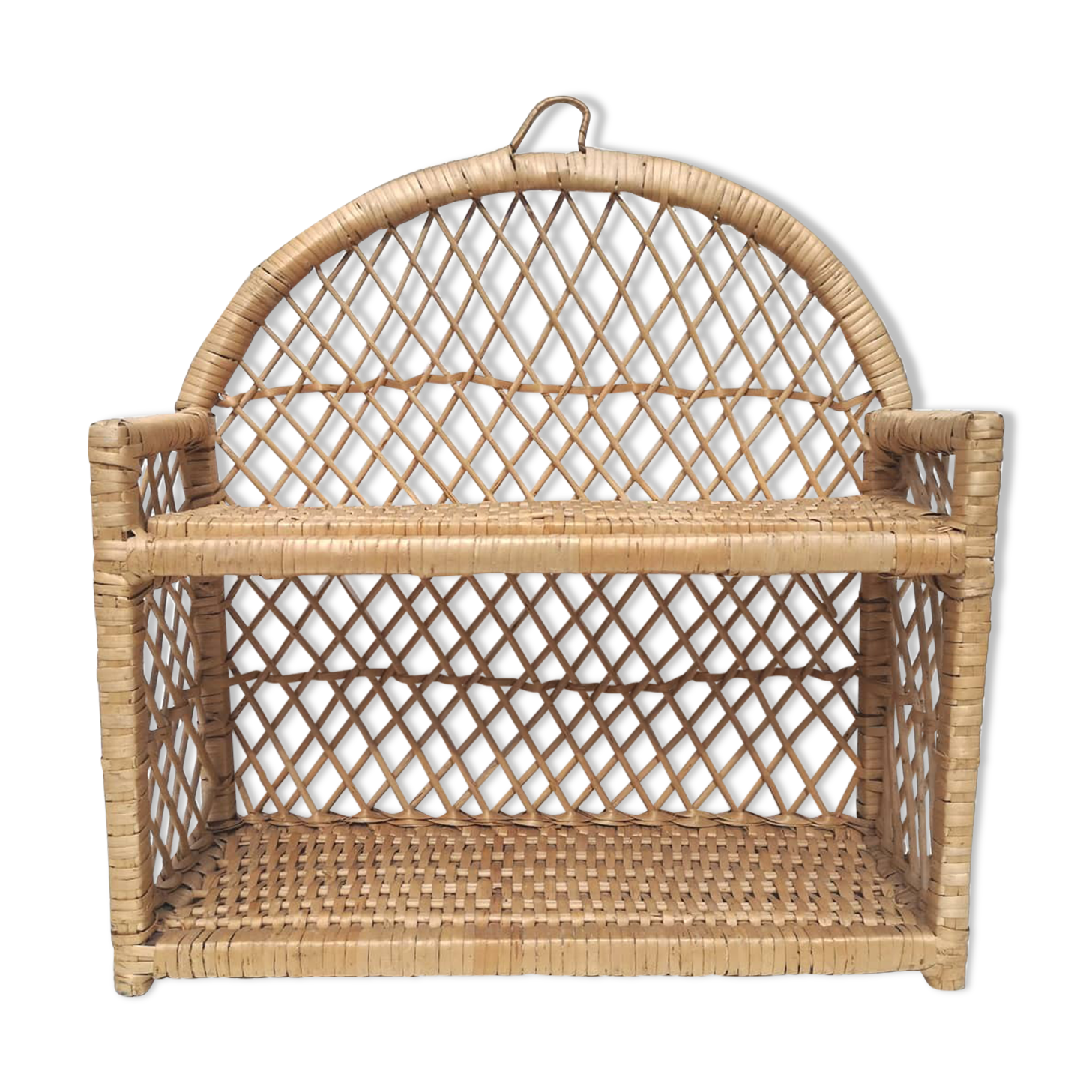 Vintage rattan shelf