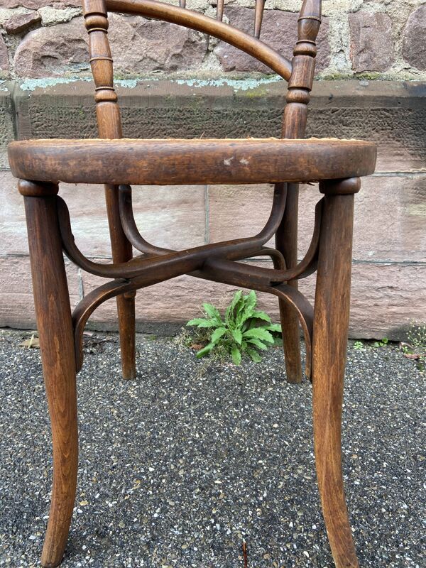 Paire de chaises de café bistrot viennoise par L. & H. Cambier Frères bois courbé belgique