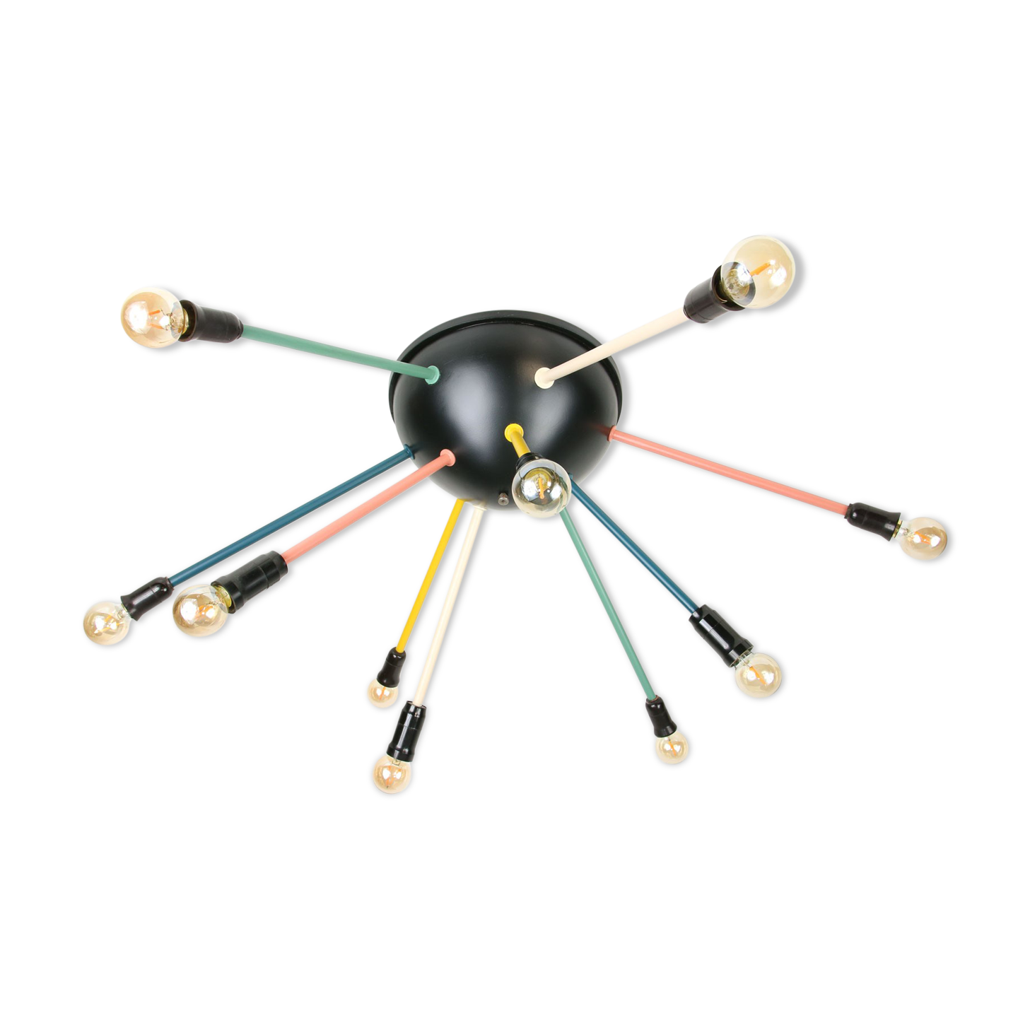 Mid-century Colourful Sputnik Chandelier, 50s