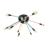Mid-century Colourful Sputnik Chandelier, 50s