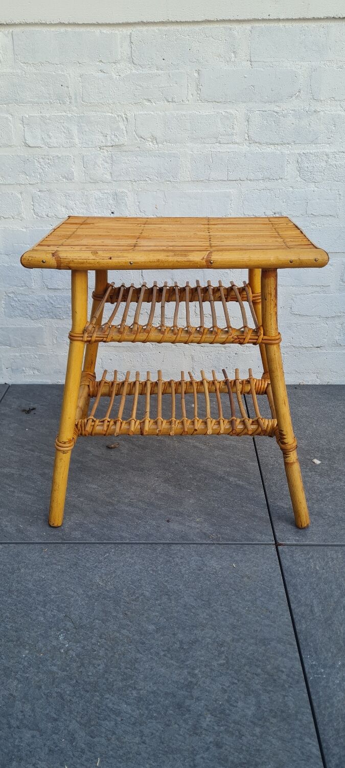 Rattan bedside table 1960