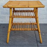 Rattan bedside table 1960