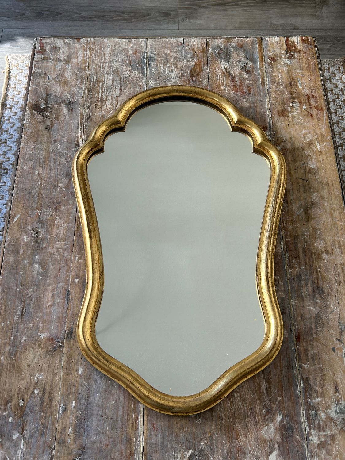 Old golden mirror