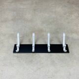 Wall-mounted coat rack with 4 designer hooks, Cyprès model, by Unilux