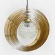 'Moon' pendant lamp, in brass and glass strips, 1970s