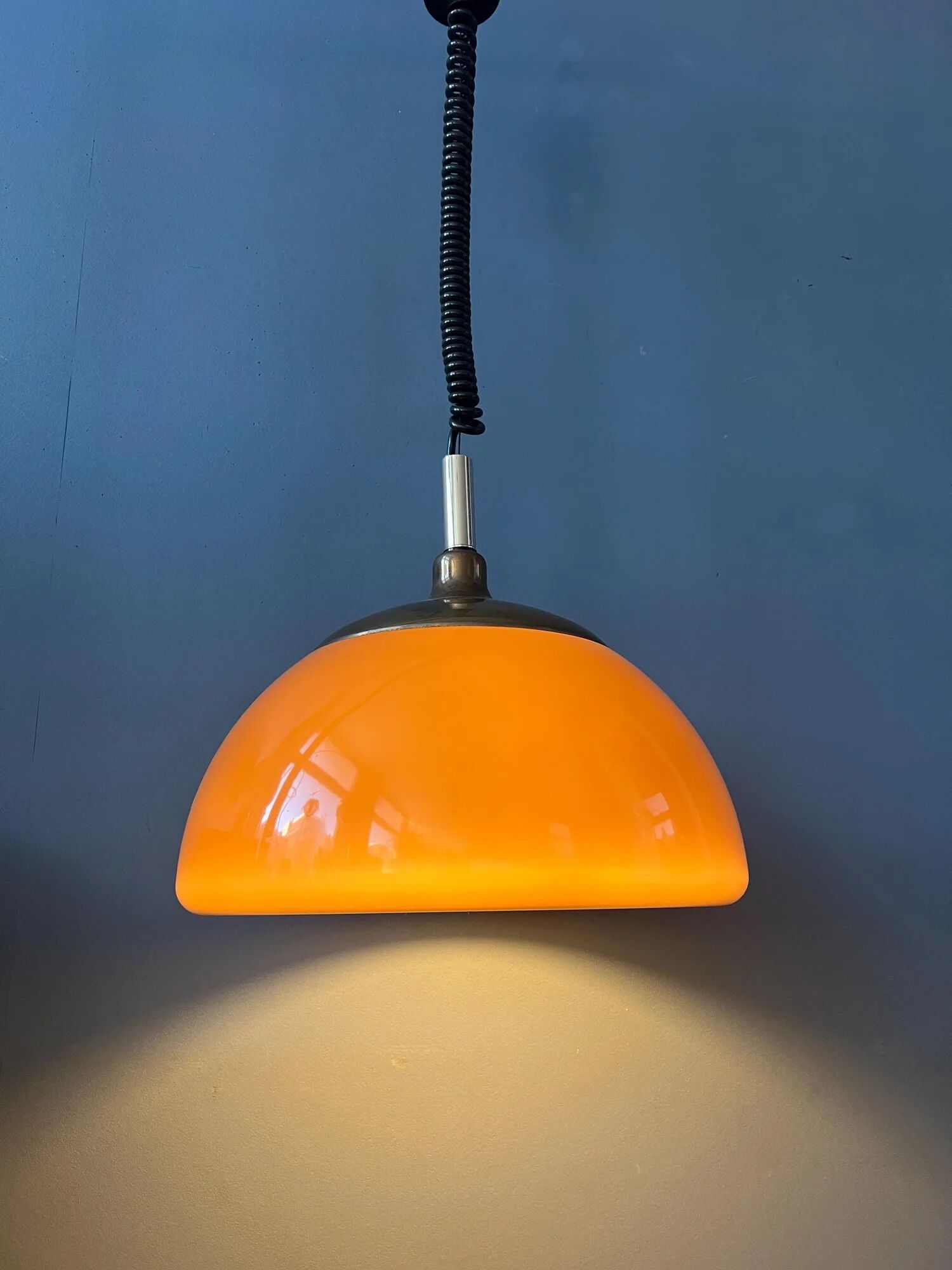 Vintage Cosack Leuchten Plexiglass Brown - Orange Pendant Lamp