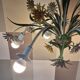 Flower chandelier in sheet metal Italy 1970s