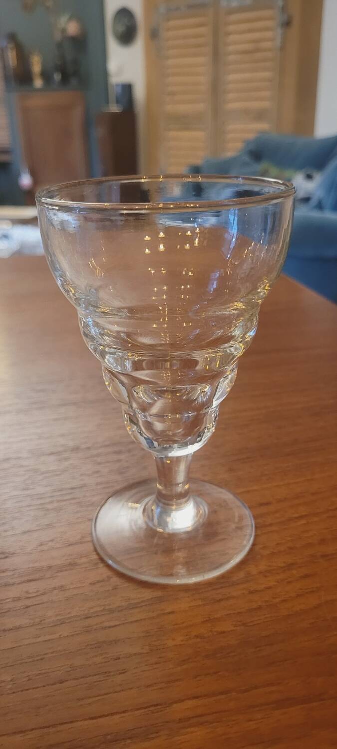 Set of 12 antique stemmed glasses