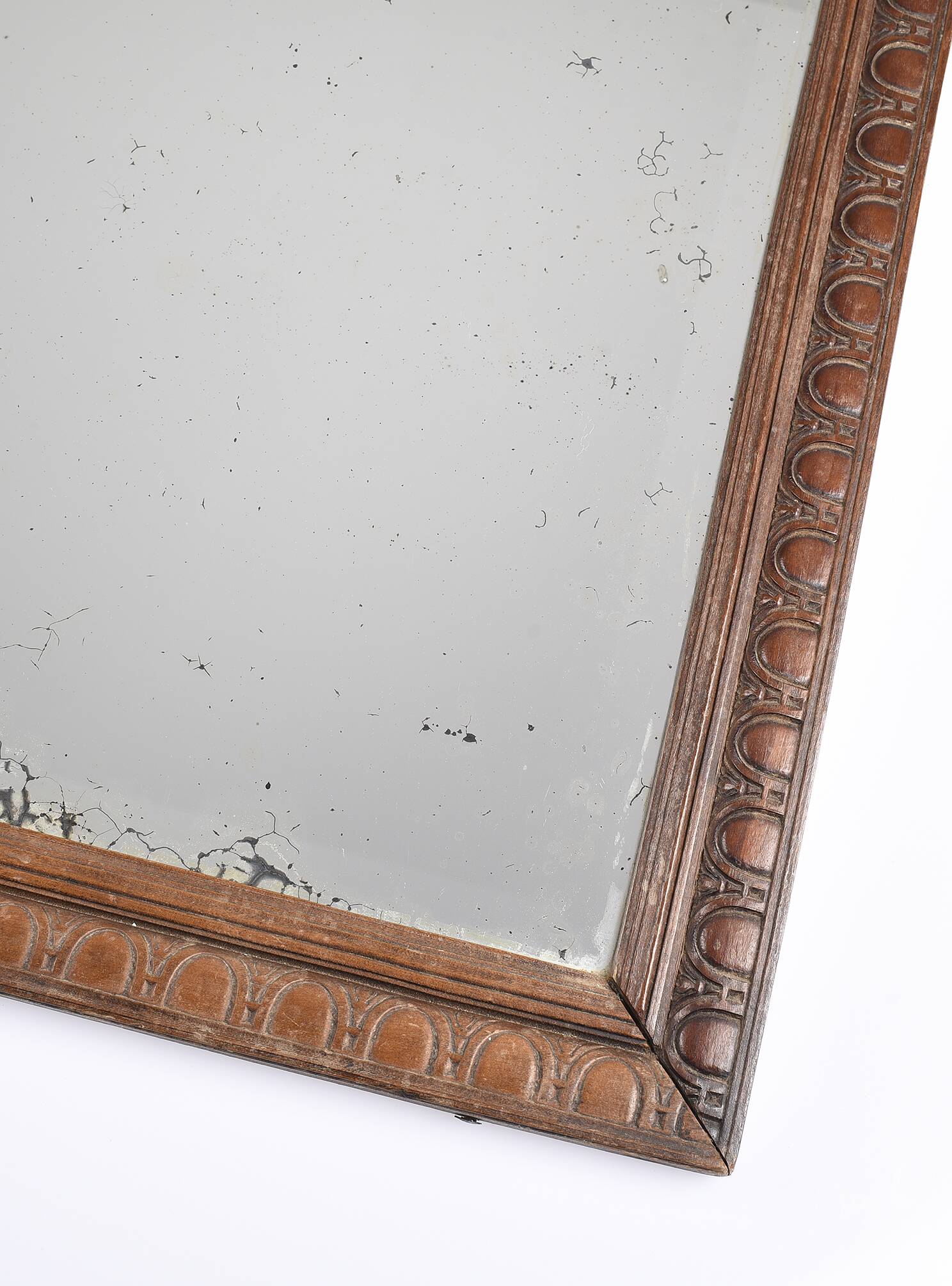 Large rectangular mirror, vintage art deco, dated 1926