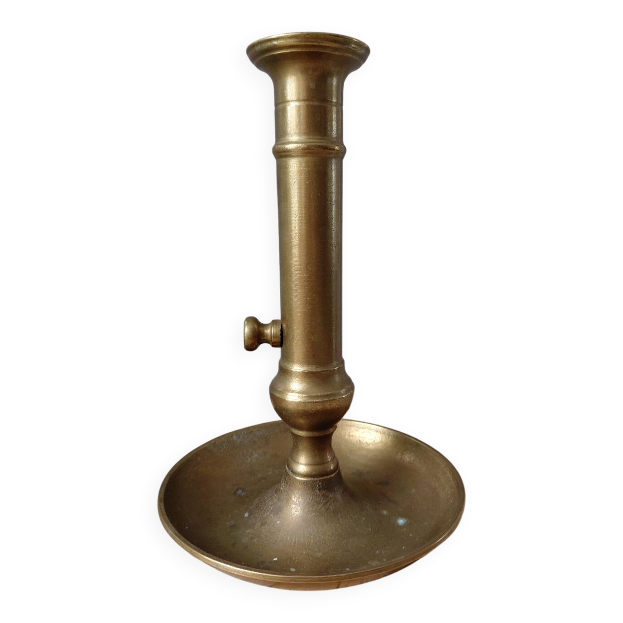 Push candle holder in brass