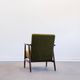 1970 Armchair, Model B-7727 in Long Hair Green Velvet