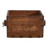 Ancient Chinese wooden basket with iron hoop – China, around 1900