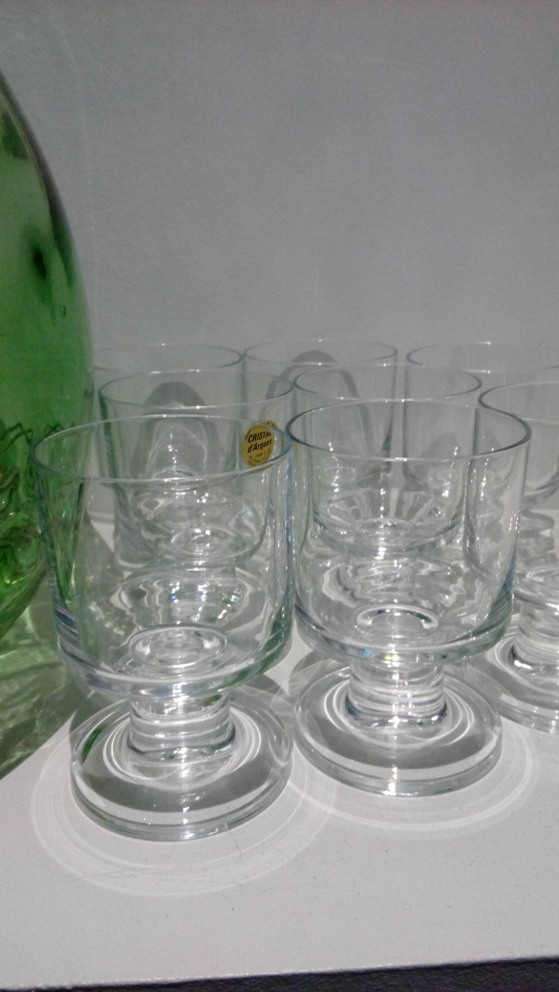 Set of 8 vintage crystal glasses