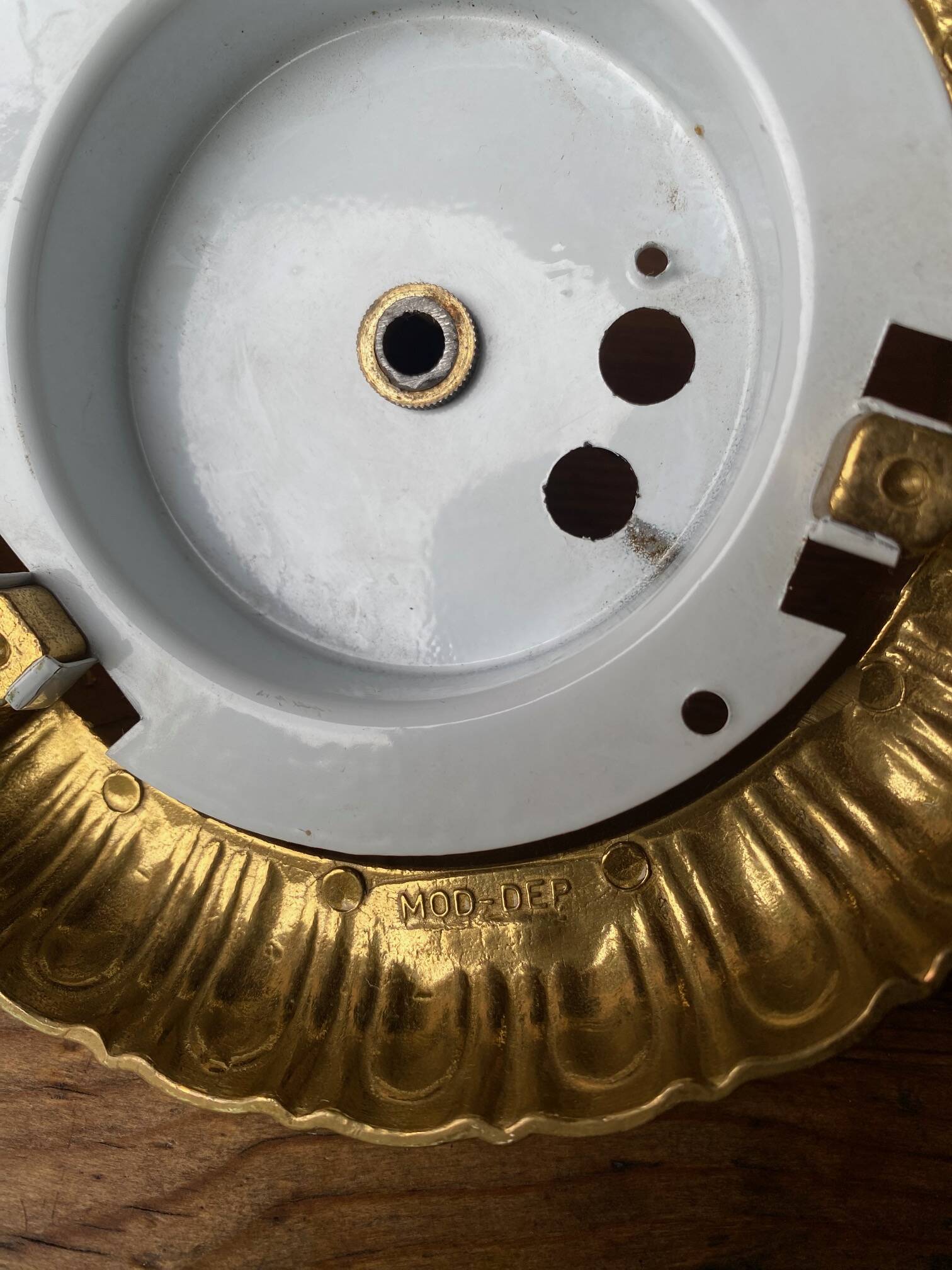 Vintage glass and brass ceiling light