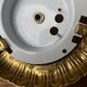Vintage glass and brass ceiling light