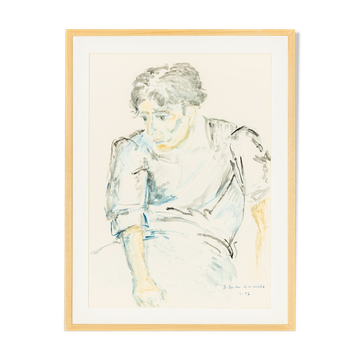 "Junger sitzender Mann" by Helga Müller