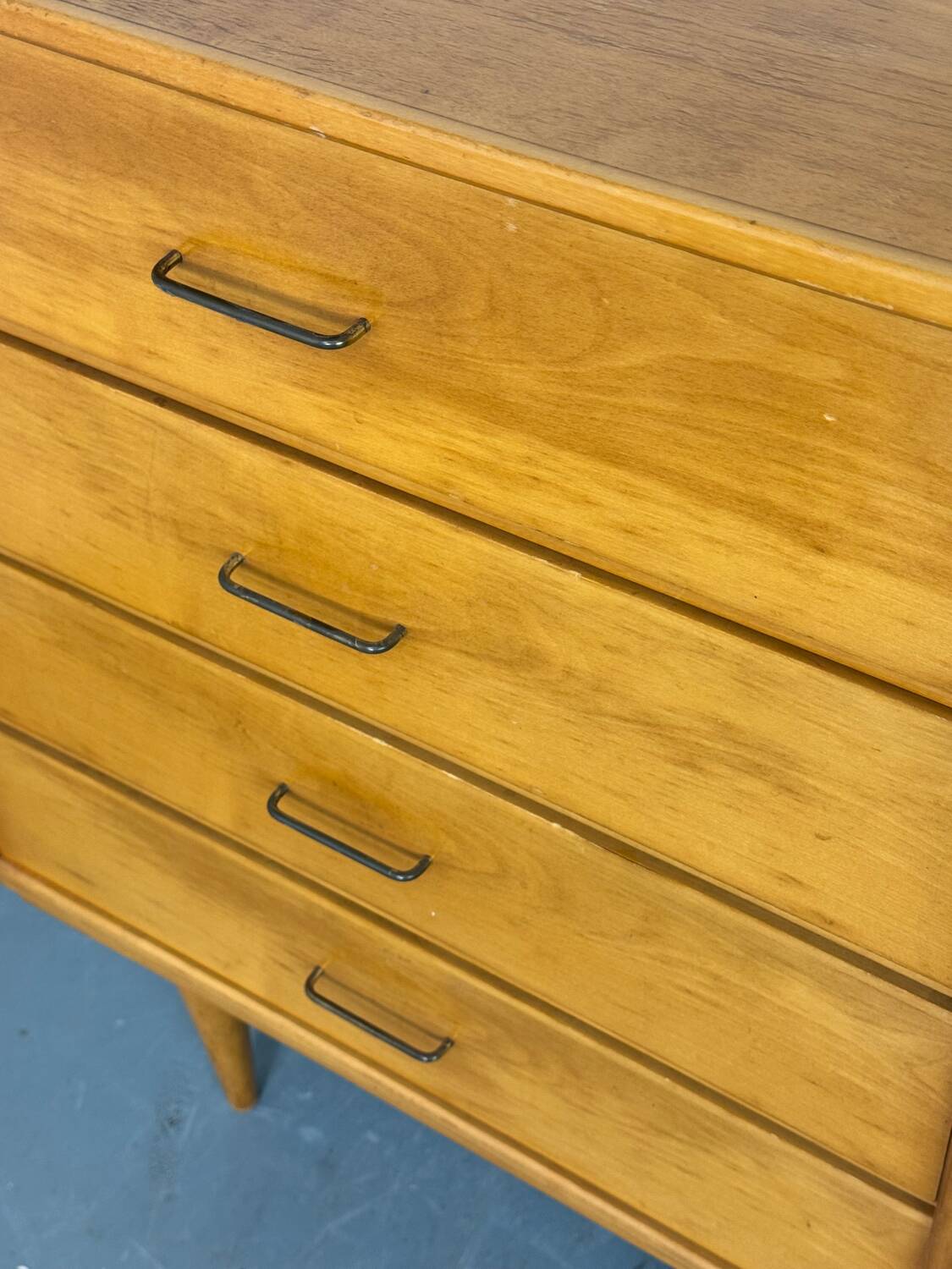 Commode en bouleau moderne du milieu du siècle par Cees Braakman, années 1950