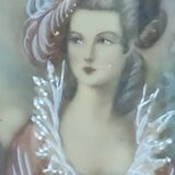 Ancien cadre velours bleu