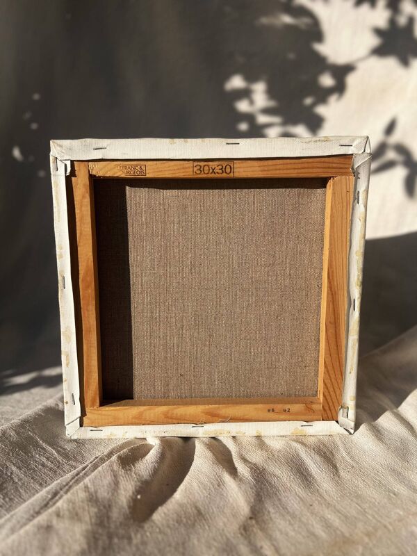 Nature morte française vintage - raisins de vigne (30x30 cm)