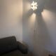 70s metal flower wall light