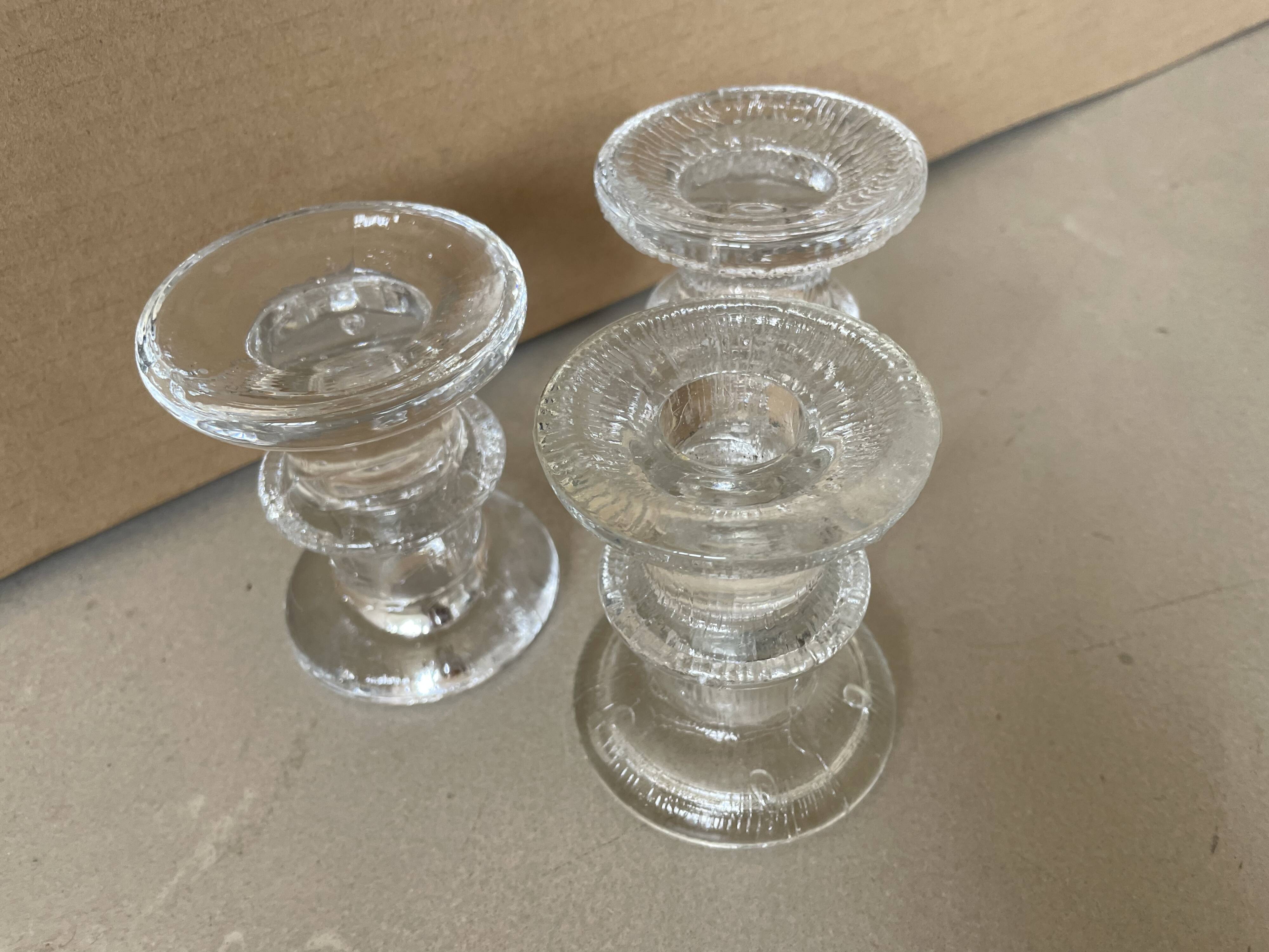 Set of 3 Littala candlesticks / Timo Sarpaneva / 1966