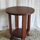 Art Deco pedestal table in solid oak - mid. 20th century