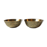 Set of brass Chinese cups