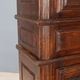 Antique baroque wardrobe in oak with safe, Italy, late 19th century.
