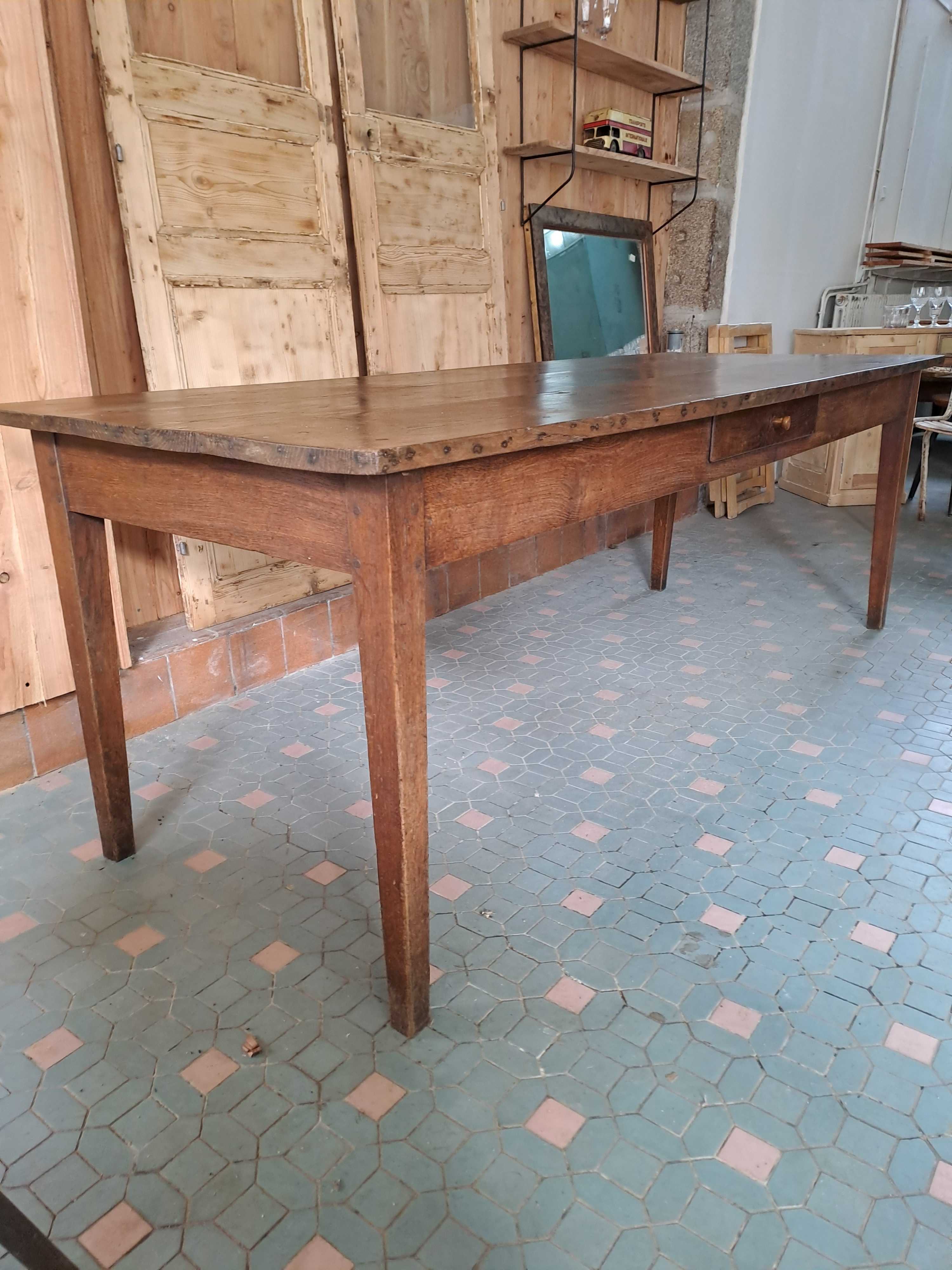 Oak farmhouse table