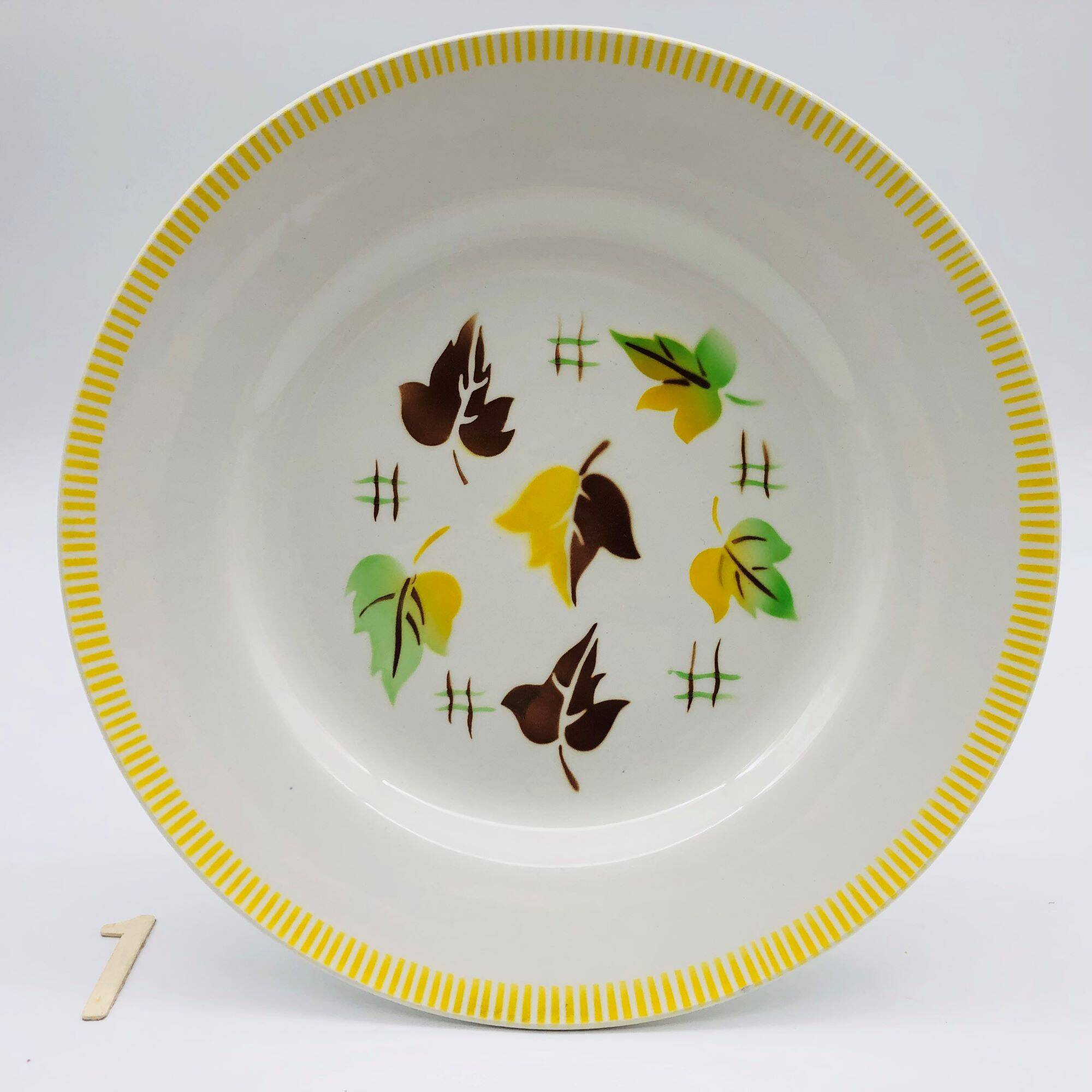 5 old flat plates Digoin Sarreguemines / Sirocco model