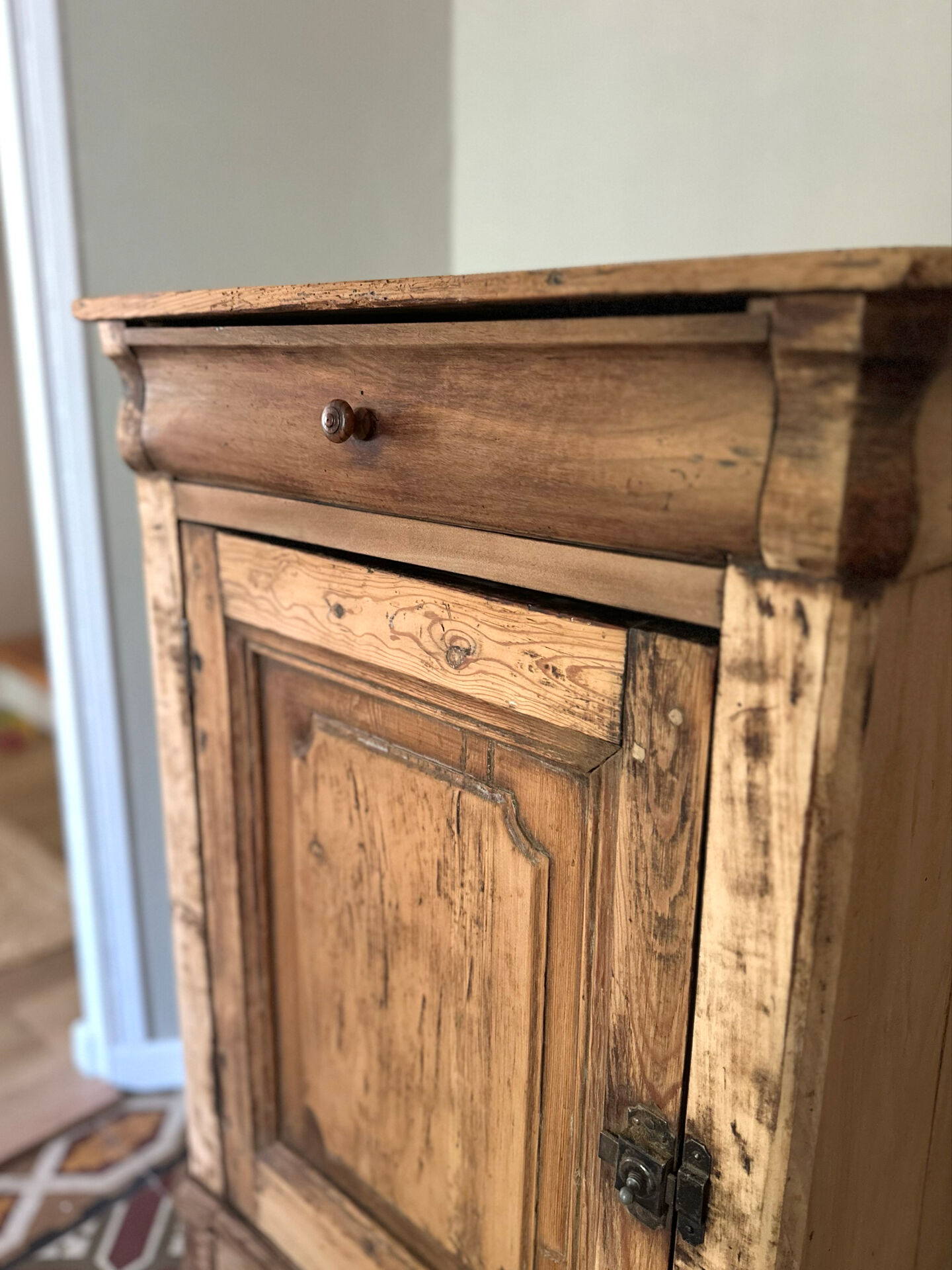 Raw wood sideboard