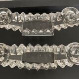 Pair of Art Deco glass chandeliers