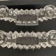 Paire de chandeliers art deco en verre