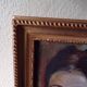 Portrait of young woman table XX century