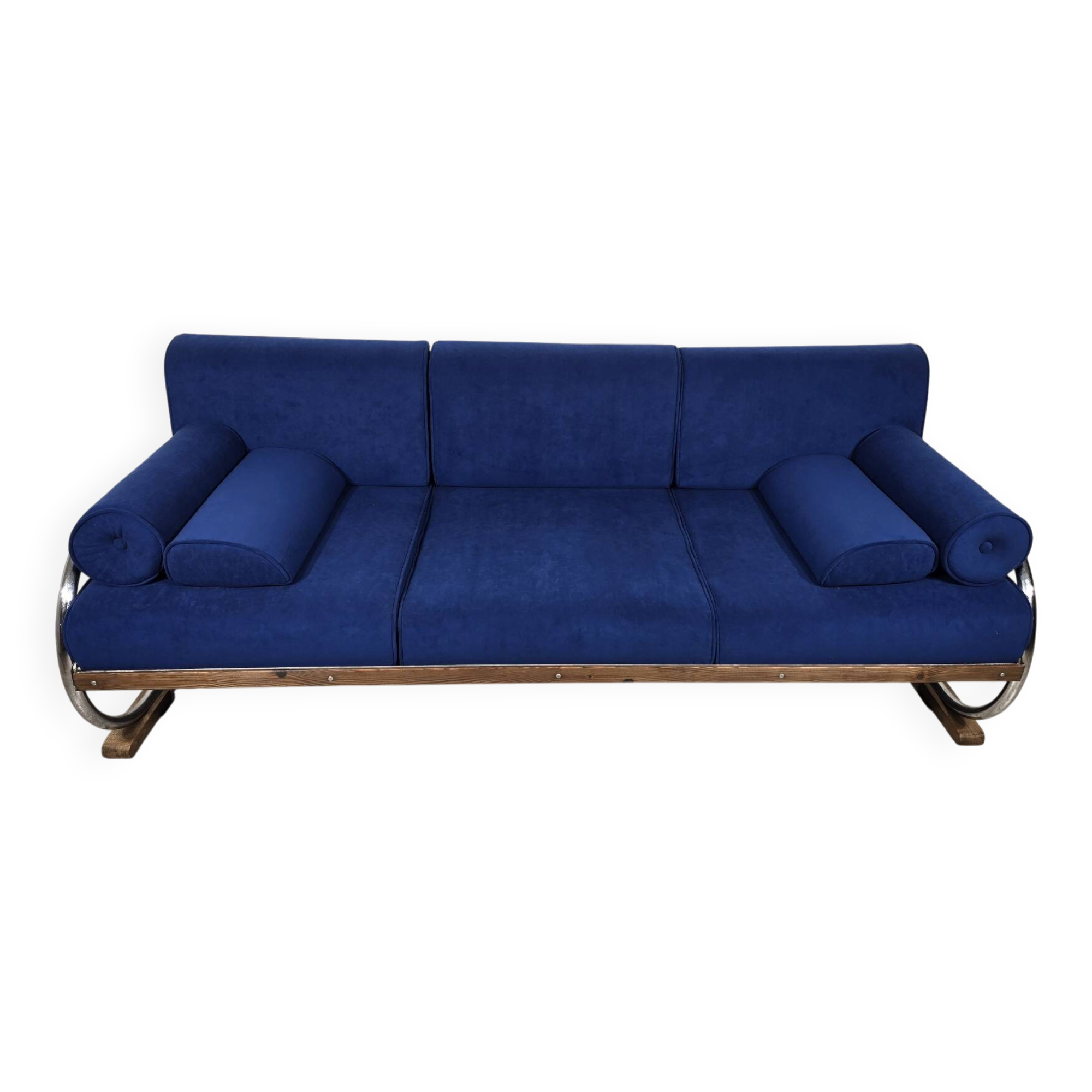 Bauhaus Chrome Sofa by Robert Slezak for Slezak Factories, 1930s