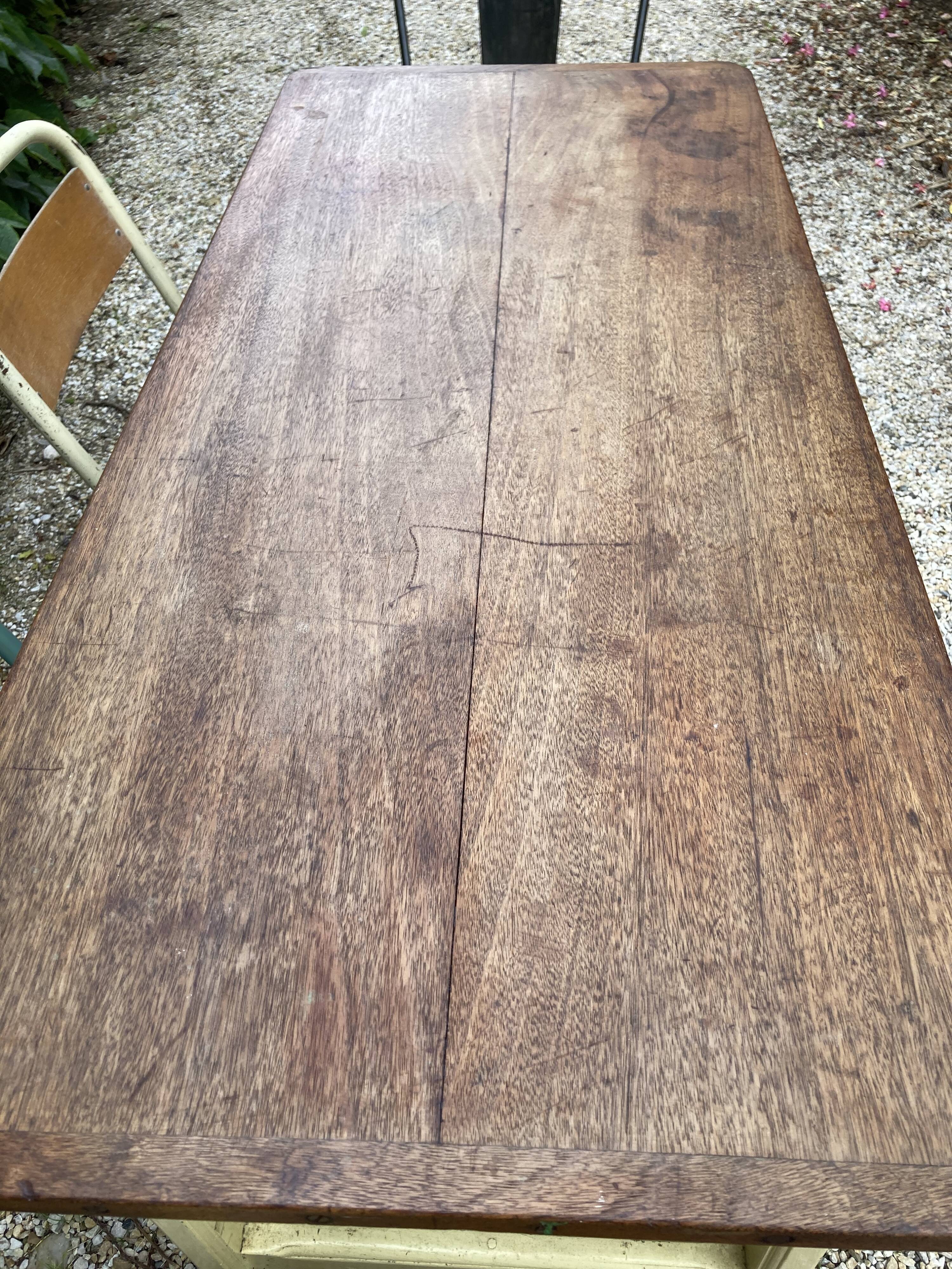 Farm table with drawer