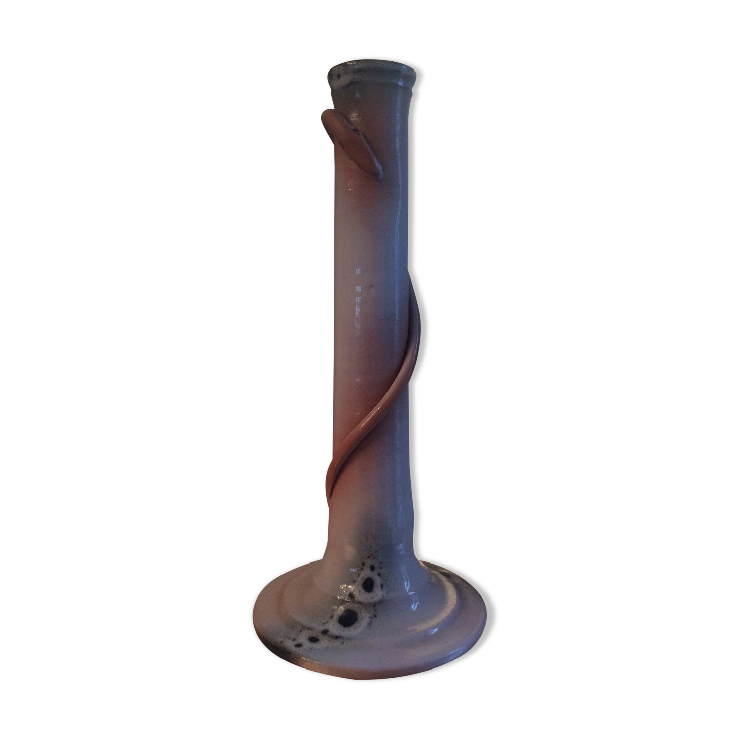 Vintage terracotta vase glazed from the 70s