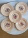 Set of 5 plates - hand-painted - Sarreguemines - Digoin model