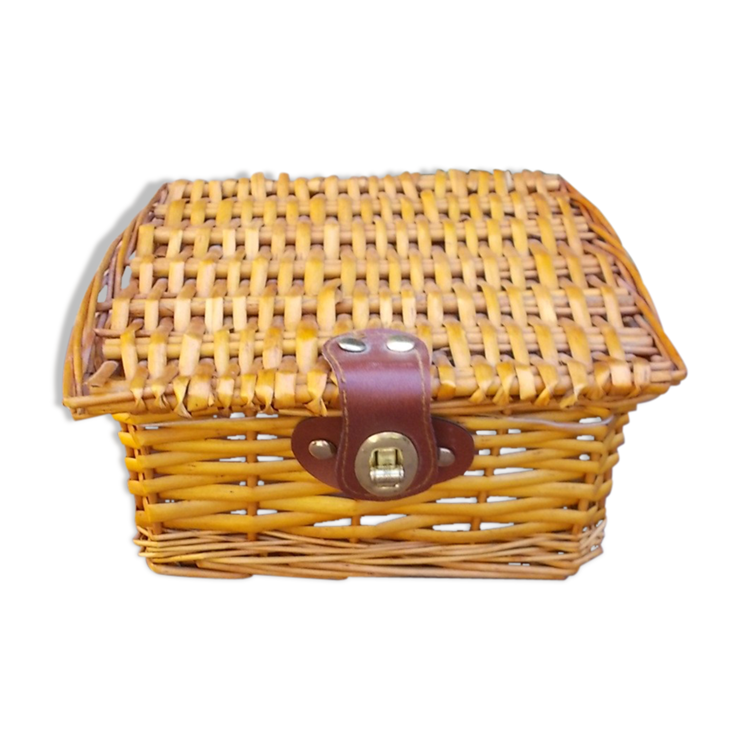 Wicker suitcase