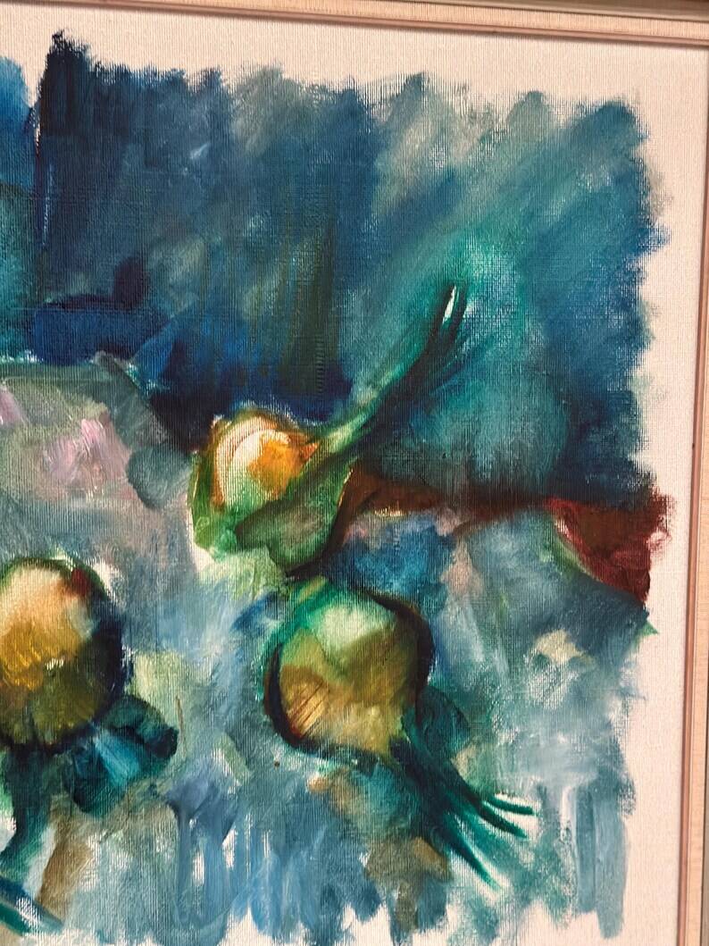 Original Swedish Oil on Canvas – "Abstract Composition" by Bergengren – Signed – Dated 1970 – Framed – 69 × 54 cm (27.2" × 21.3")