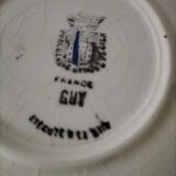 Rare assiette Gien modèle Guy – décor bleu peint à la main - fin 19ème