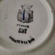 Rare Gien plate, Guy pattern – hand-painted blue decoration – late 19th century