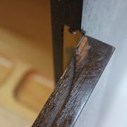 Writing desk, dark walnut stained 1960